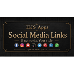HJS Social Media Links — OpenCart 3